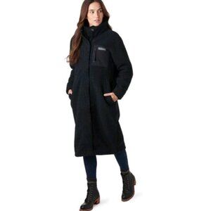 Columbia Fleece Long Coat Women's Size XXL Black